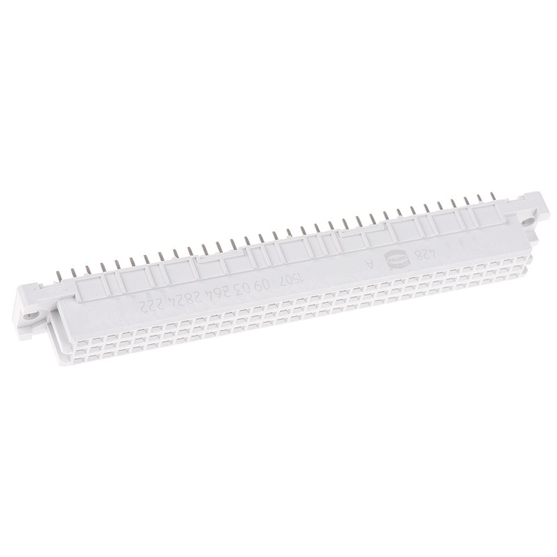 1 pcs - HARTING DIN 41612 64 Way 2.54mm Pitch, Straight Rectangular Connector, Socket