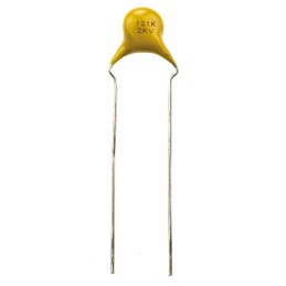 200 pcs - F121K25S3NP63K7R Vishay Single Layer Ceramic Capacitor (SLCC) 120pF 2kV dc ±10% S3N Dielectric, F, Through Hole +125°C
