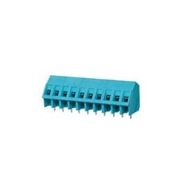 10 pcs : TB008A-508-10BE - Fixed Terminal Blocks Terminal block, screw type, 5.08 , 45, 10 poles, CUI Blue, slotted screw, PCB m