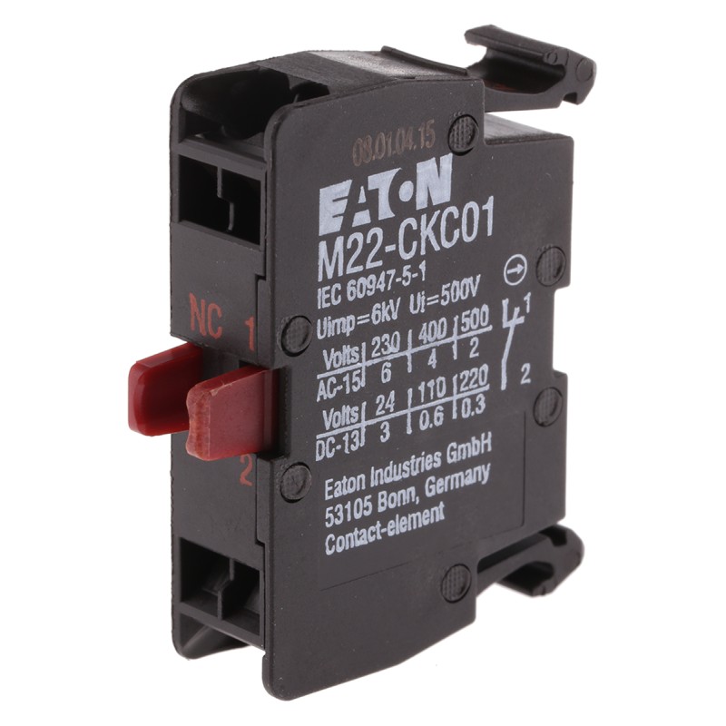 1 pcs - Eaton RMQ Titan M22 Series Contact Block for Use with RMQ Titan Series, 500V, 1 NC
