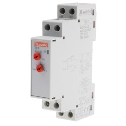 1 pcs - Lovato DIN Rail Mount Timer Relay, 24 - 240V ac/dc, 2-Contact, 0.06 - 180s, SPDT