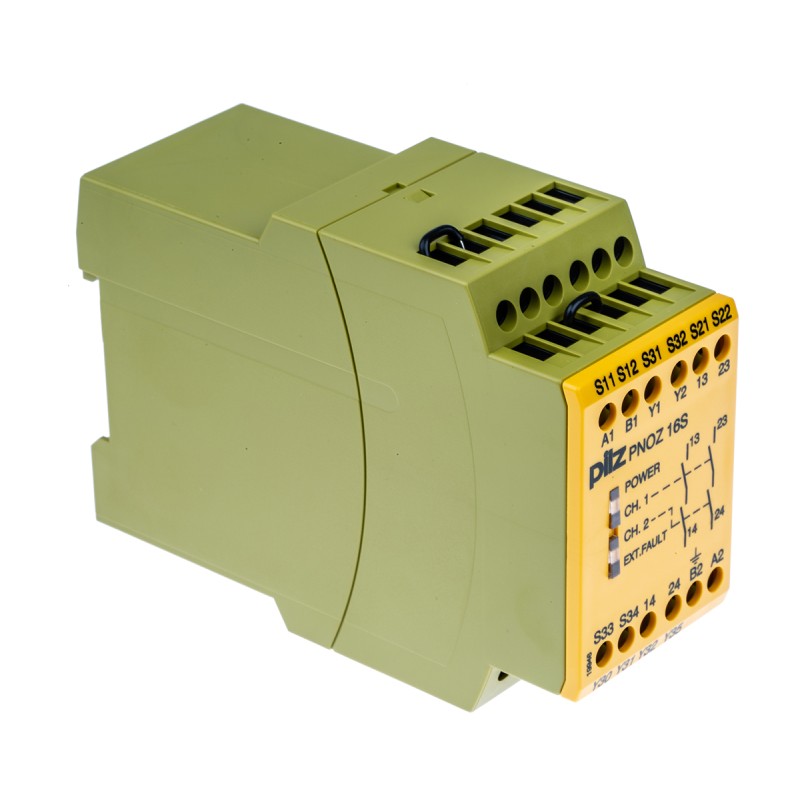 1 pcs - Pilz Dual-Channel Safety Switch/Interlock Safety Relay, 24 V dc, 110V ac, 2 Safety Contacts