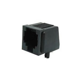 10 pcs : SS-90000-006 - Modular Connectors / Ethernet Connectors RJ45 jack, vertical 6P4C, unshld flanged