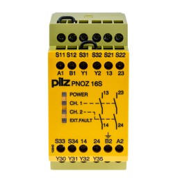 1 pcs - Pilz Dual-Channel Safety Switch/Interlock Safety Relay, 24 V dc, 110V ac, 2 Safety Contacts