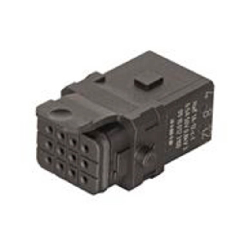 1 pcs - HARTING Heavy Duty Power Connector Insert, 6.5A, Female, Han 1A Series, 12 Contacts