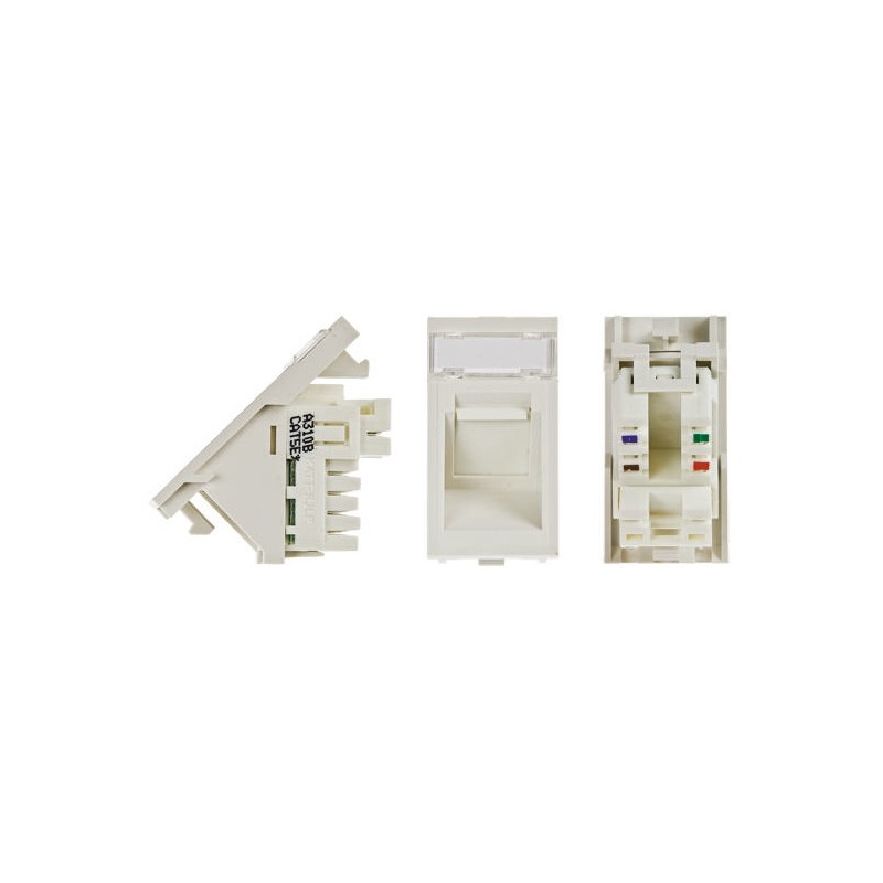 1 pcs - Molex Premise Networks PowerCat Euromod Series Female RJ45 Connector, Cat5e, FTP Shield