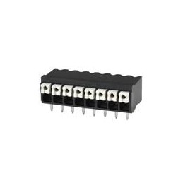 10 pcs : TBLH10-350-08BK - Fixed Terminal Blocks Terminal block, screwless, High Temp, 3.5, Horizontal, 8, Black w Gray Button
