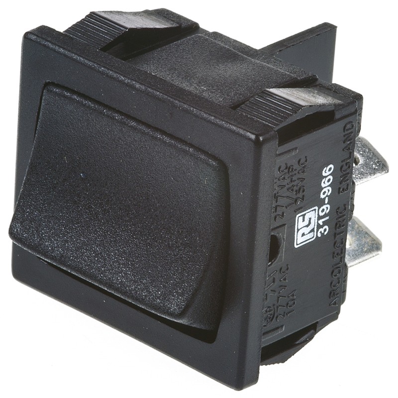1 pcs - Arcolectric (Bulgin) Ltd DPST, On-Off Rocker Switch Panel Mount