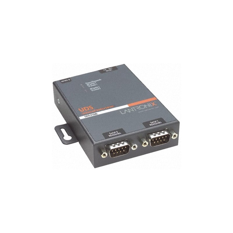 1 pcs - Lantronix Serial Device Server, 1 Ethernet Port, 2 Serial Port, RS232, RS422, RS485 Interface, 921.6kbit/s Baud Rate