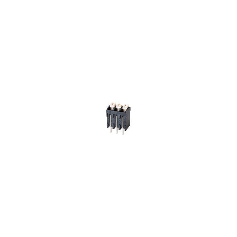 10 pcs : TBLH10V-381-04BK - Fixed Terminal Blocks Screwless, High Temperature,Vertical, 3.81 mm pitch, Black with Gray Button