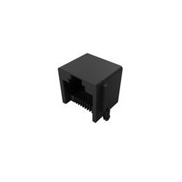 10 pcs : MJ3225-88-0 - Modular Connectors / Ethernet Connectors RJ45 8P8C Mod jack Black R/A TH Top tab Tray