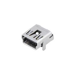 10 pcs : 54819-0519 - USB Connectors USB Mini-B Recept On-The-Go Rt.Angle