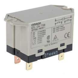 1 pcs - Omron Panel Mount Power Relay, 48V dc Coil, 25A Switching Current, DPST