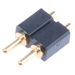 1 pcs - Preci-Dip Straight Through Hole Spring Loaded Connector, 2 Contact(s), 2.54mm Pitch, 1 Row(s), Shrouded