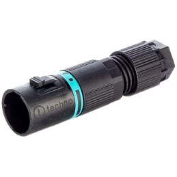 1 pcs - RS PRO Tee Plug, 2-Pole, Male, 1-Way, Cable Mount, 10A, IP68