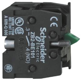 1 pcs - Schneider Electric XB2 Series Contact Block, 600V, 1NO