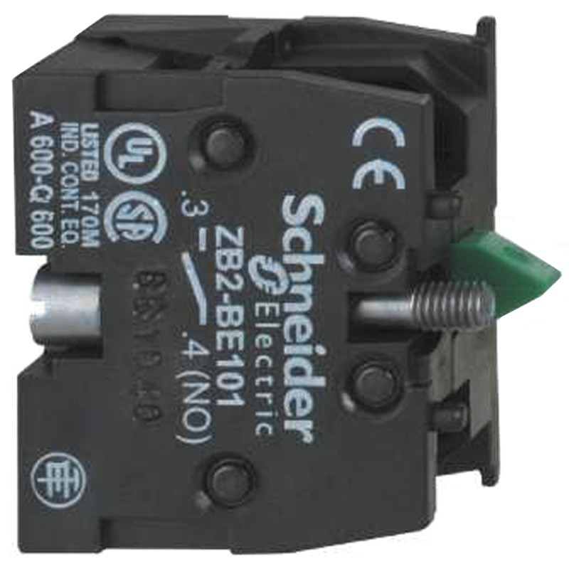 1 pcs - Schneider Electric XB2 Series Contact Block, 600V, 1NO