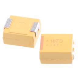 20 pcs - TPSV107K020R0085 KYOCERA AVX 100μF MnO2 Tantalum Capacitor 20V dc, TPS Series