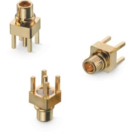 1 pcs - Wurth Elektronik WR-MMCX Series, Plug Through Hole MMCX Connector, 50Ω, Solder Termination, Straight Body