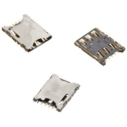 1 pcs - Wurth Elektronik 7 Way Nano Sim Memory Card Connector With Solder Termination