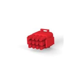 10 pcs : 1-480708-2 - Pin & Socket Connectors PLUG HOUSE 12 POS RED UL94V-2