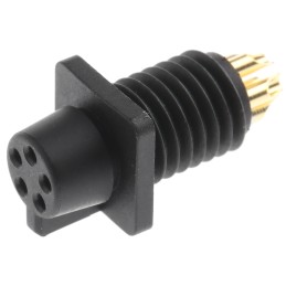 1 pcs - binder Circular Connector, 5 Contacts, Panel Mount, Subminiature Connector, Plug, Female, IP40, 719 Series