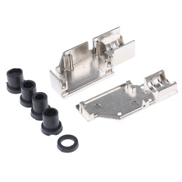 1 pcs - MH Connectors MHDCMR Series Zinc Right Angle D Sub Backshell, 15 Way, Strain Relief