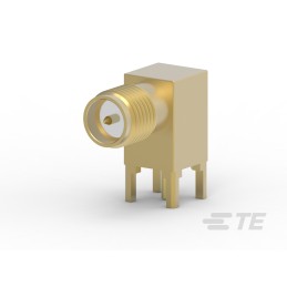 1 pcs - TE Connectivity, Plug Cable Mount SMA Connector, Solder Termination, Right Angle Body
