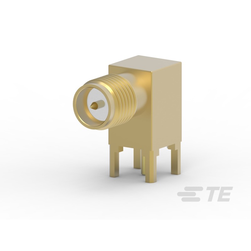 1 pcs - TE Connectivity, Plug Cable Mount SMA Connector, Solder Termination, Right Angle Body