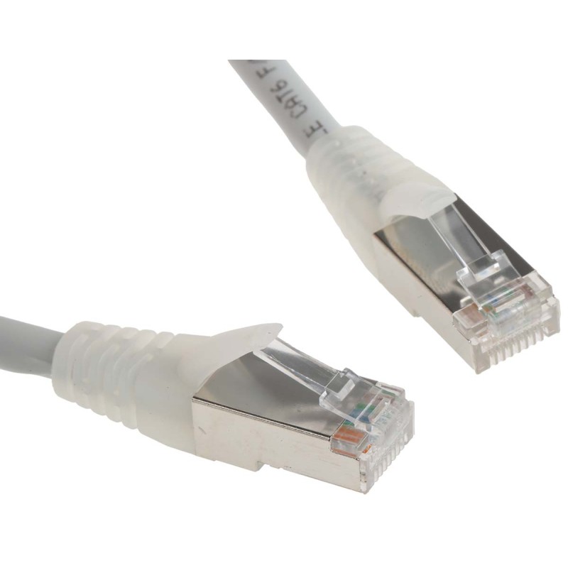 1 pcs - RS PRO Cat6 Male RJ45 to Male RJ45 Ethernet Cable, F/UTP, Grey LSZH Sheath, 0.5m