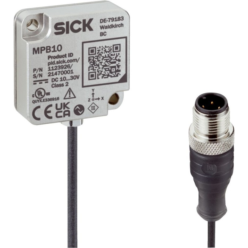 1 pcs - Sick Production Monitoring System MPB10 Vibration Monitoring, vibration alaysis, contact temperature & shock IO-LINK ±