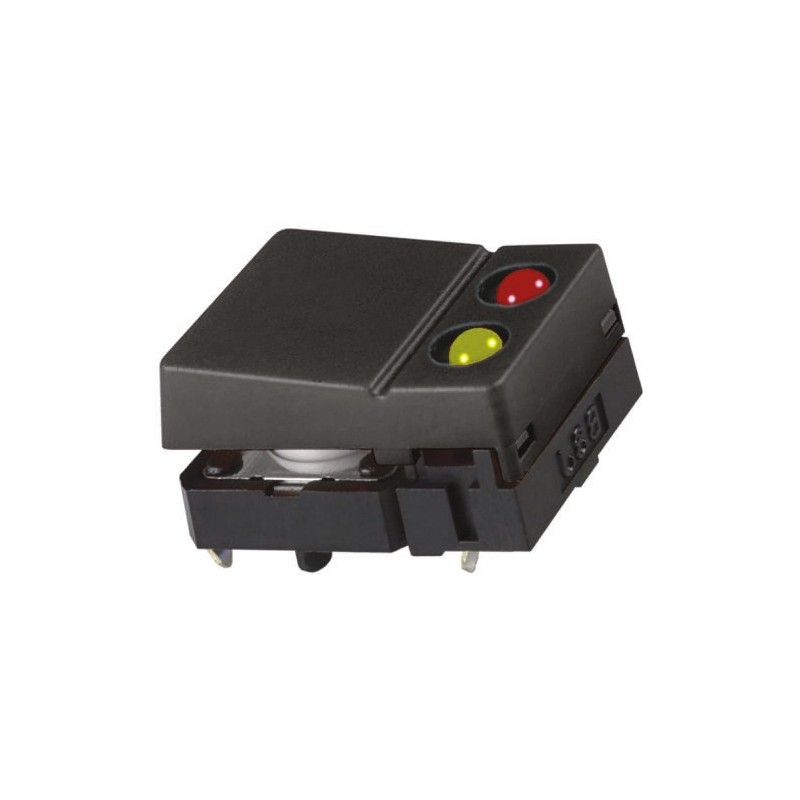 1 pcs - Black Button Tactile Switch, SPST 50 mA @ 24 V dc 6.8mm Through Hole