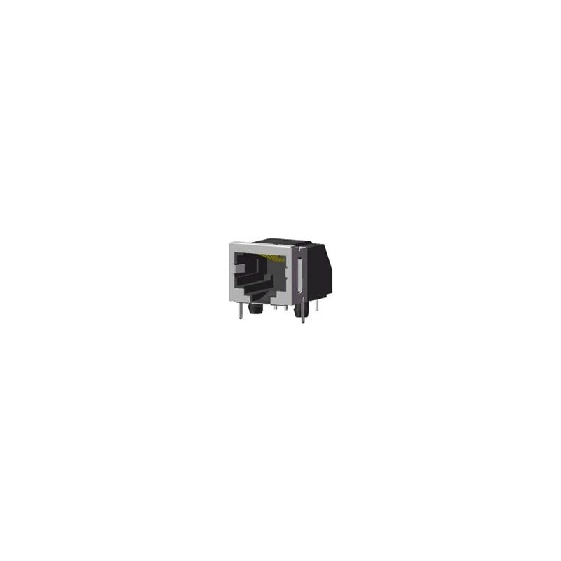 10 pcs : RJE03-166-0220 - Modular Connectors / Ethernet Connectors 6P Modular Jack w/ Side Flanges