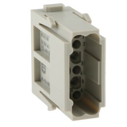 1 pcs - Han-Modular Series Male Module, 12 Way, 2 Row, Rated At 10A, 250 V, Han DD