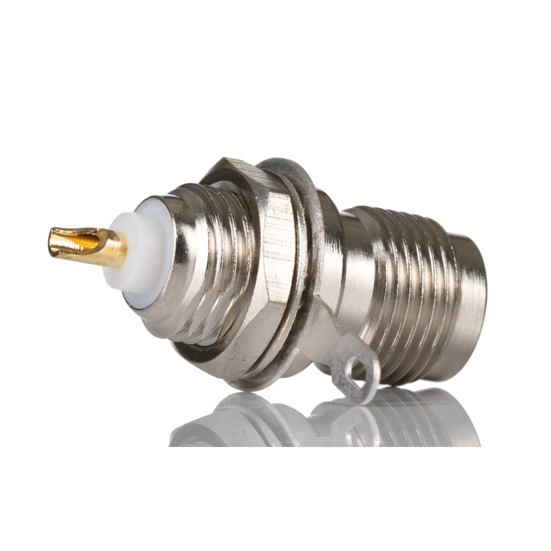 1 pcs - RS PRO, jack Bulkhead TNC Connector, 50Ω, Solder Termination, Straight Body