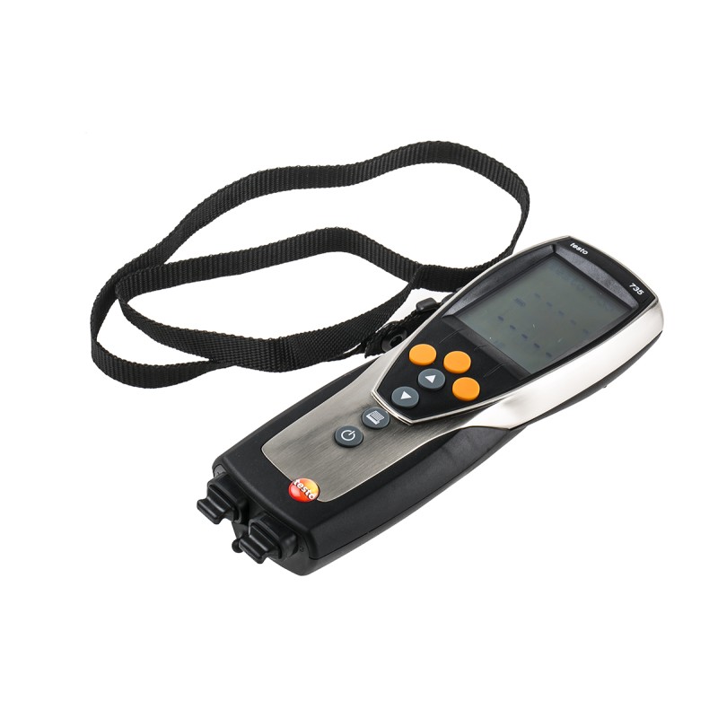 1 pcs - Testo 735-2 Wired Digital Thermometer, PT100 Probe, 3 Input(s), +1760°C Max, 0.2 % Accuracy - UKAS Calibration