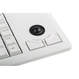 1 pcs - CHERRY Wired USB Compact Trackball Keyboard, QWERTY (UK), Grey