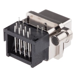 1 pcs - Amphenol ICC MRJ Series Female RJ45 Connector, Through Hole