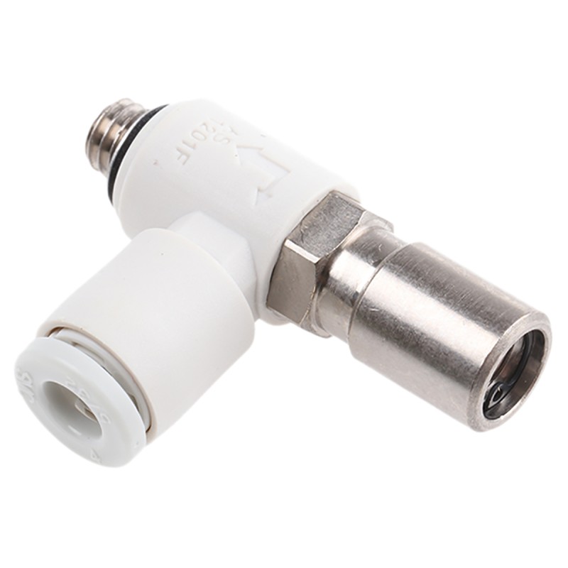 1 pcs - SMC AS Series Threaded Speed Controller, M5 x 0.8 Male Inlet Port x M5 x 0.8 Male Outlet Port x 4mm Tube Outlet Port