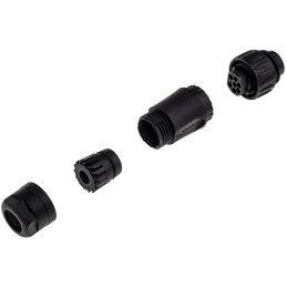 1 pcs - Amphenol Circular Connector, 7 Contacts, Cable Mount, Plug, Male, IP65, IP67, Ecomate Series