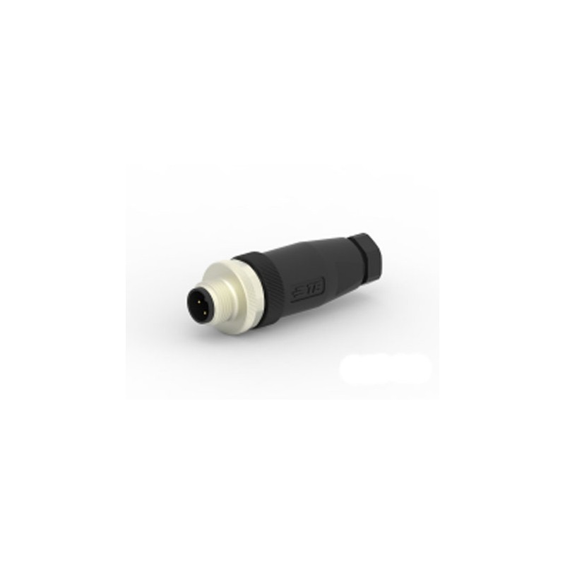 1 pcs - TE Connectivity Circular Connector, 3 Contacts, Cable Mount, M12 Connector, Plug, Male, IP67, T411 Series