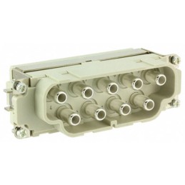 1 pcs - HARTING Heavy Duty Power Connector Insert, 100A, Male, Han-Com Series, 8 Contacts