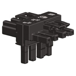 1 pcs - Wago 770 Series Distribution Block, 4-Pole, Female, Male, 4-Way, 25A