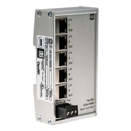 1 pcs - Harting DIN Rail Mount Ethernet Switch, 5 RJ45 Ports, 10/100/1000Mbit/s Transmission, 48V dc