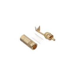 10 pcs : NYS352AG - RCA Phono Connectors PLUG RCA GOLD/GOLD REAN