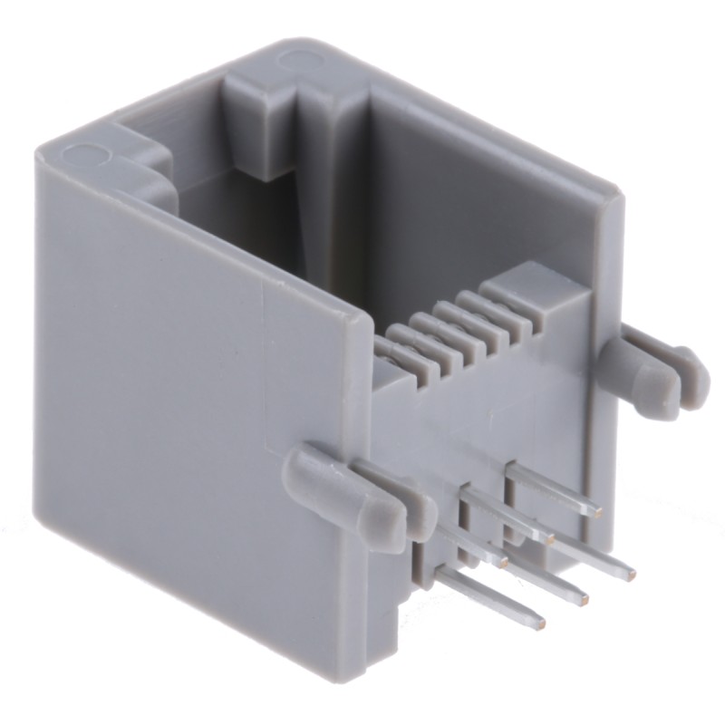 1 pcs - Molex 52018 Series Female RJ11 Connector, Through Hole