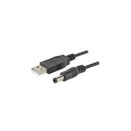 10 pcs : CBL-UA-P5-1 - USB Cables / IEEE 1394 Cables USB Cable, Type A Plug to Dc Barrel Plug 2.1 x 5.5 mm, USB 2.0, 24 AWG, 1 m
