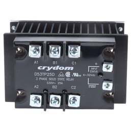 1 pcs - Sensata / Crydom HS103DR Series Solid State Relay, 55 A Load, DIN Rail Mount, 530 V ac Load, 32 V Control