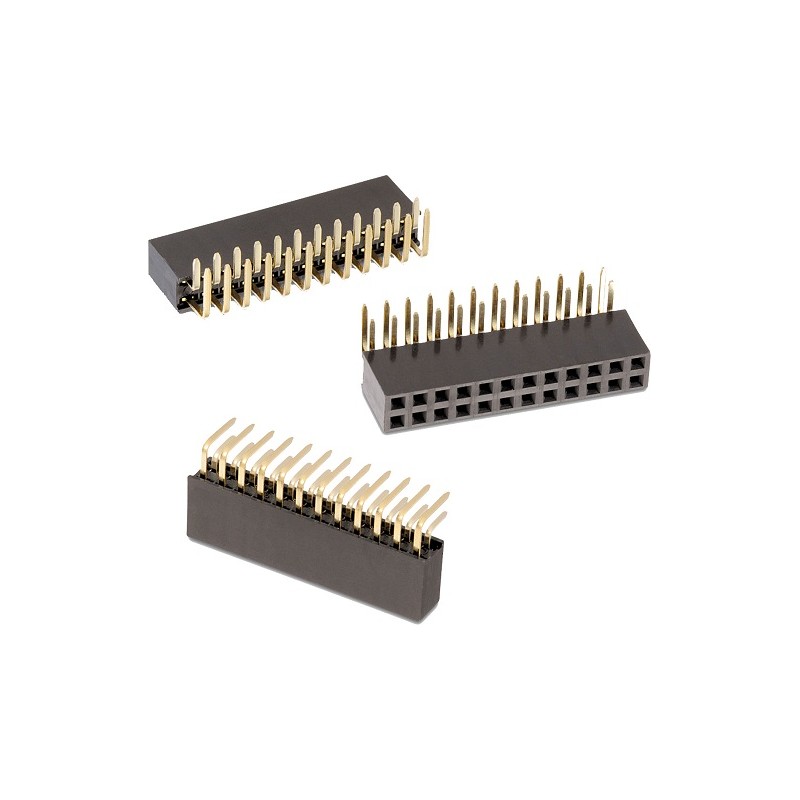 1 pcs - Wurth Elektronik WR-PHD Series Angled PCB Socket, 40-Contact, 2-Row, 2.54mm Pitch