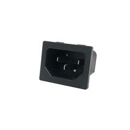 10 pcs : IEC-C-1 - AC Power Entry Modules AC MALE INLET IEC .187' CON SNAP-IN